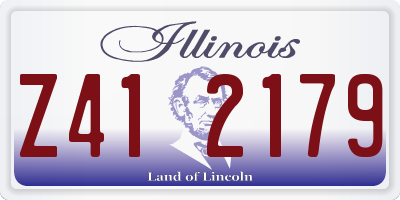 IL license plate Z412179