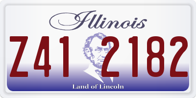 IL license plate Z412182