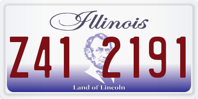 IL license plate Z412191