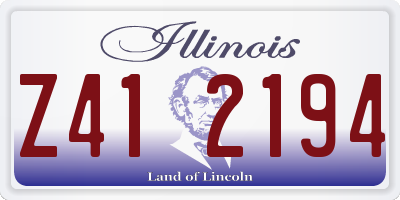 IL license plate Z412194