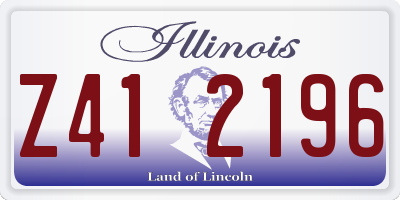IL license plate Z412196