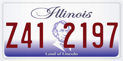 IL license plate Z412197