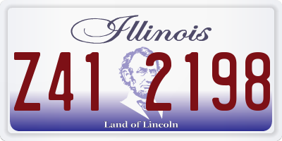 IL license plate Z412198