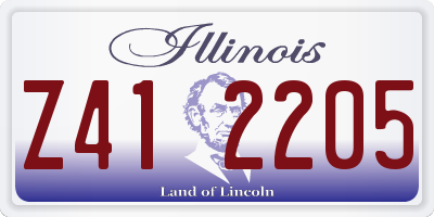 IL license plate Z412205