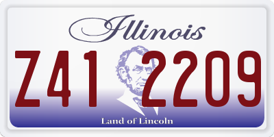 IL license plate Z412209