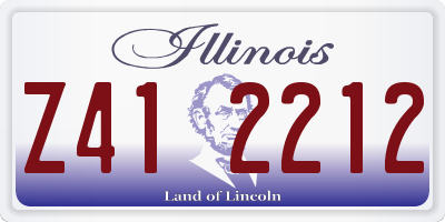IL license plate Z412212