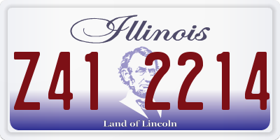 IL license plate Z412214