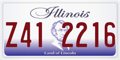 IL license plate Z412216
