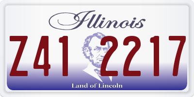 IL license plate Z412217