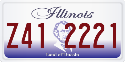 IL license plate Z412221