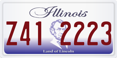 IL license plate Z412223