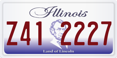 IL license plate Z412227