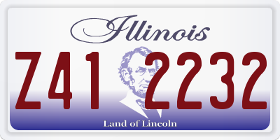 IL license plate Z412232