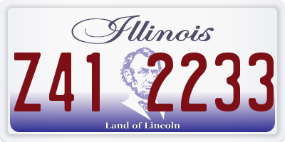 IL license plate Z412233