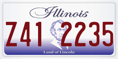 IL license plate Z412235