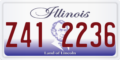 IL license plate Z412236
