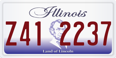 IL license plate Z412237
