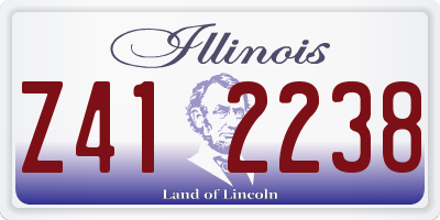IL license plate Z412238