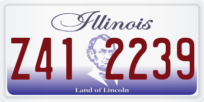 IL license plate Z412239