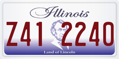 IL license plate Z412240