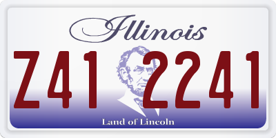 IL license plate Z412241