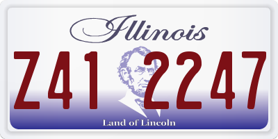 IL license plate Z412247