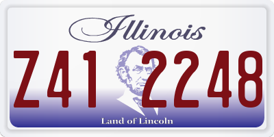IL license plate Z412248