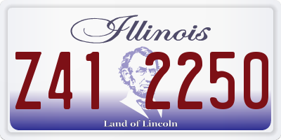 IL license plate Z412250