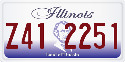 IL license plate Z412251