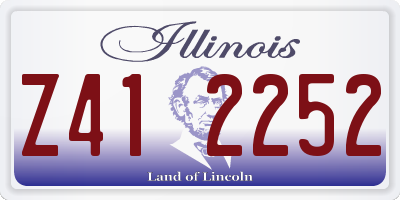 IL license plate Z412252