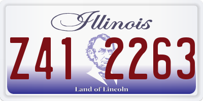 IL license plate Z412263