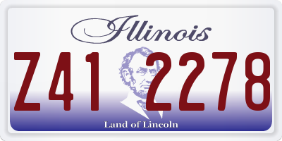 IL license plate Z412278