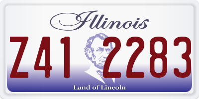 IL license plate Z412283