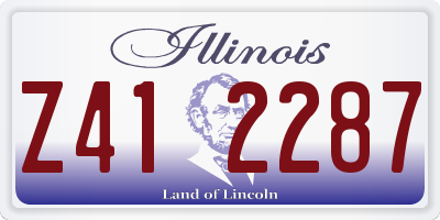 IL license plate Z412287