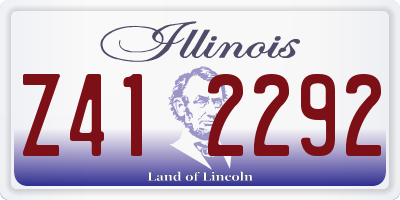 IL license plate Z412292