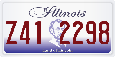 IL license plate Z412298