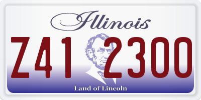 IL license plate Z412300