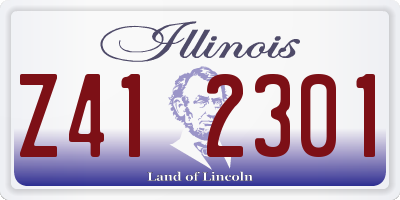IL license plate Z412301