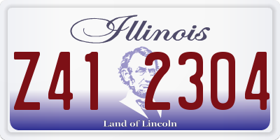 IL license plate Z412304