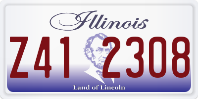 IL license plate Z412308