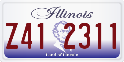 IL license plate Z412311