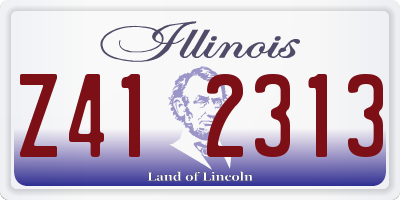 IL license plate Z412313