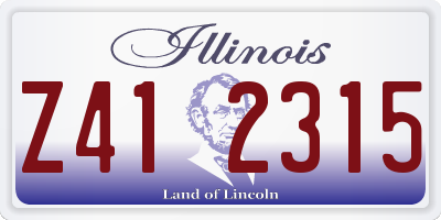 IL license plate Z412315