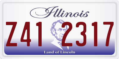 IL license plate Z412317