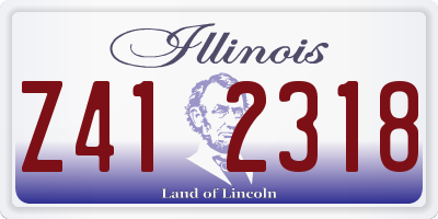 IL license plate Z412318