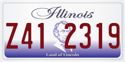 IL license plate Z412319