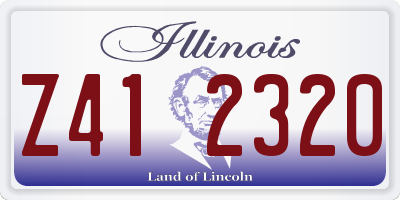 IL license plate Z412320