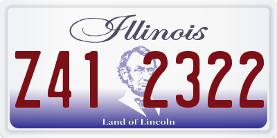 IL license plate Z412322