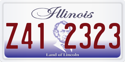 IL license plate Z412323