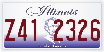 IL license plate Z412326